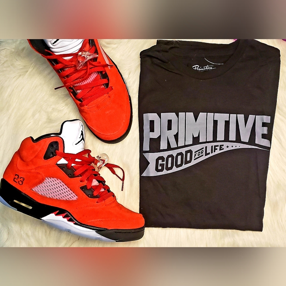 Primitive Apparel Men's Stadium T-Shirt Black Graphic Tee Good For Life Size L